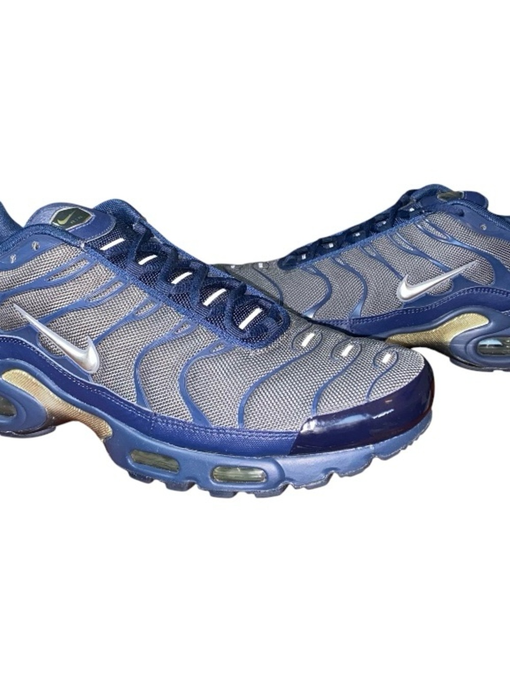 Nike Men's Air Max Plus Dark Grey Navy Blue Shoes Sneakers Size 12 PreOwned